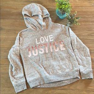 Girls Justice Hoodie Rose gold ombré sparkle